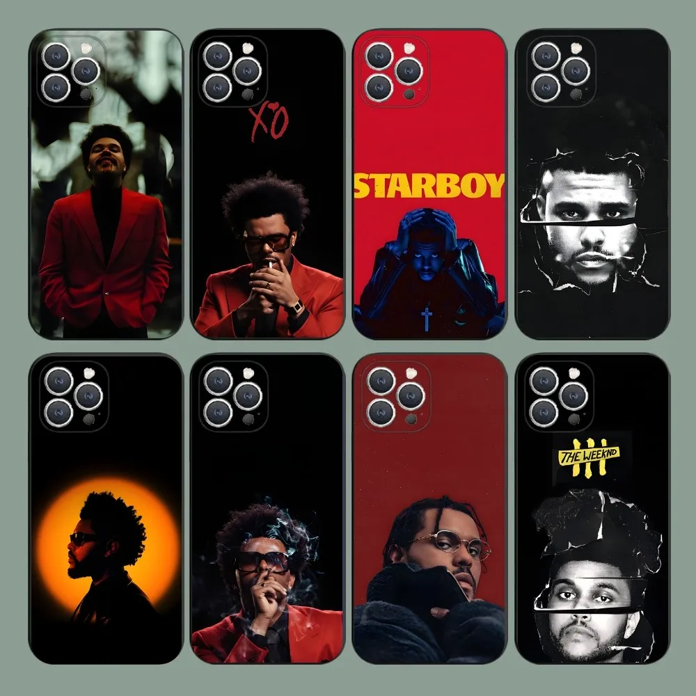 Funda de teléfono w-weeknd para iPhone 15,14,13,12,11,Plus,Pro Max,XS,X,XR,SE,Mini,8,7 silicona suave, color negro