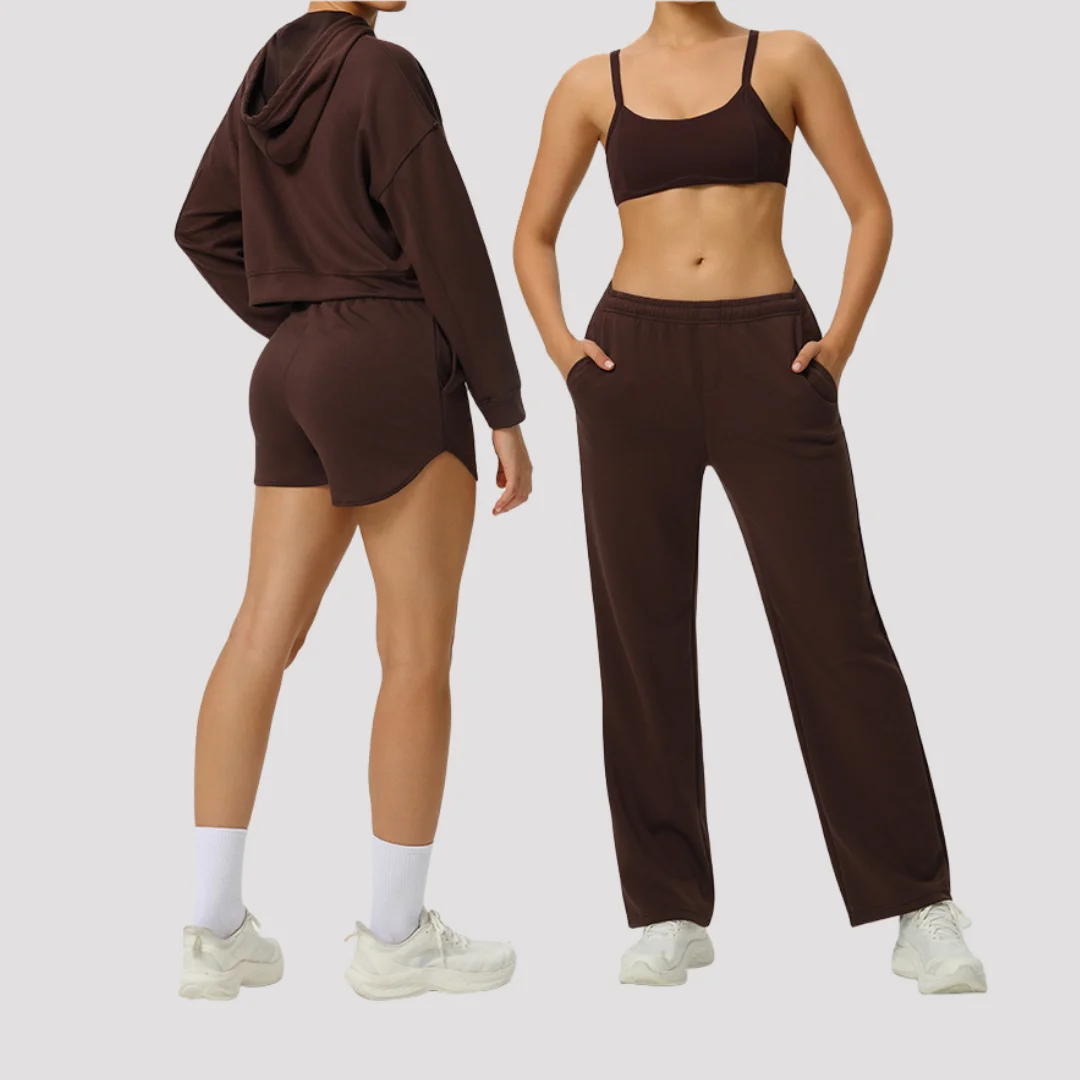 

Спортивный костюм для фитнеса и йоги, свободные женские брюки для йоги, свободные брюки, куртка на молнии, одежда для тренировок, спортивная одежда для спортзала