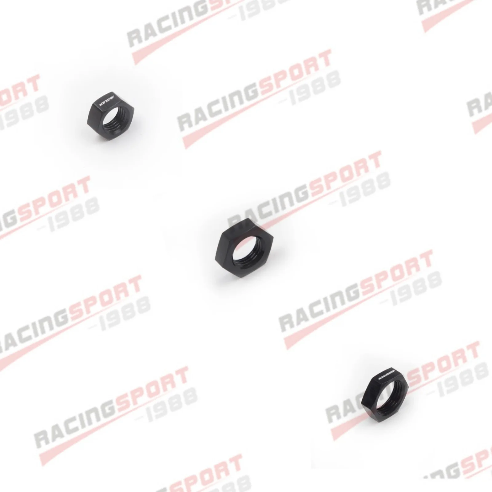 

6AN 8AN 10AN 12AN AN16 Bulkhead Locking Nut Fitting aluminum Black