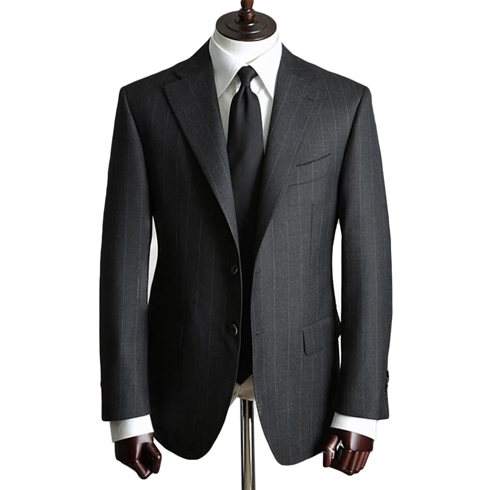 Trajes de caballero con chaqueta de una pieza para hombre, esmoquin de diseñador delgado para negocios, y ocasiones formales para bodas, lo último en trajes