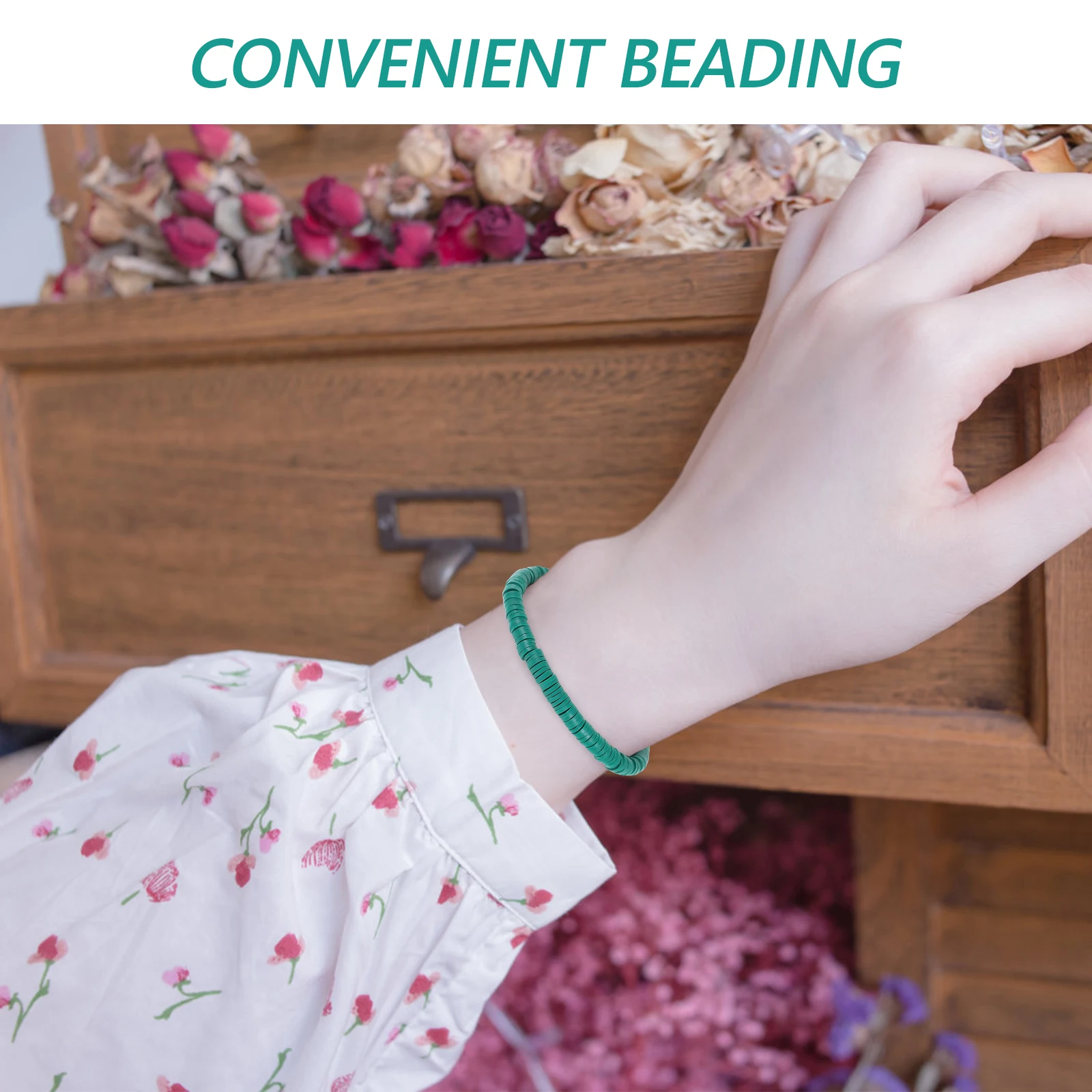 

10 PCS Clay Soft Pottery Set Beading Beads Spacers Bracelet Spot for Diy Crafts Kit