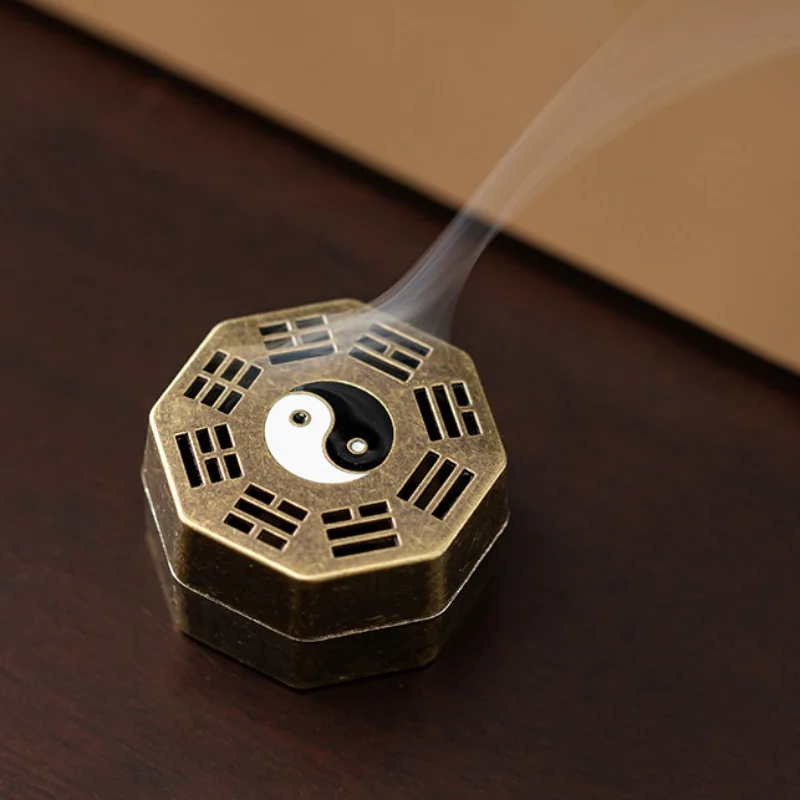 The Eight Diagrams Sandalwood Incense Stove, Mini Incense Stove, Indoor Incense Pan Incense Tray Ornament