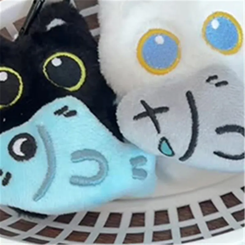 

1pc Cool Plush Black Cat Doll Toy Keychain Bag Pendant Charms Car Keyring Accessories For Women Couples Kawaii Cute Gift