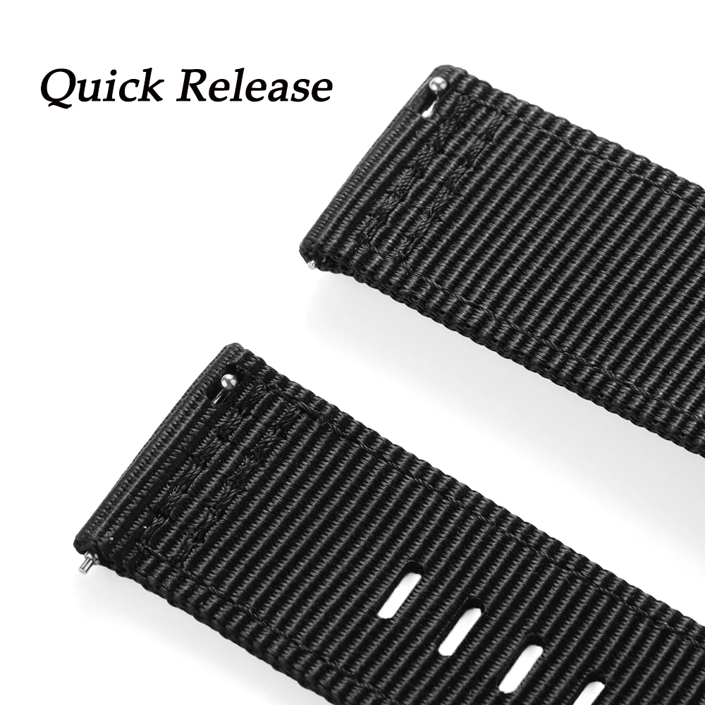 22 мм быстросъемные нейлоновые ремешки для часов для Huawei Watch GT 4/5 Универсальный мягкий браслет для часов Мужчины Женщины Холщовый тканевый ремешок