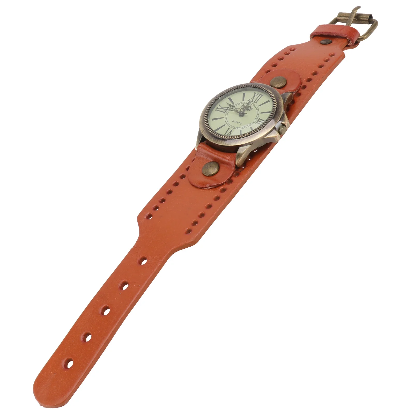 

1Pcs Retro Bracelet Wrist Watch Vintage Roman Numeral Dial Soft Band Precise Quartz Movement for Women
