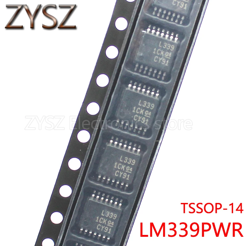 10pcs LM339PWR  LM339 TSSOP14 LM339PW L339 TSSOP-14 Four way differential comparator IC chip