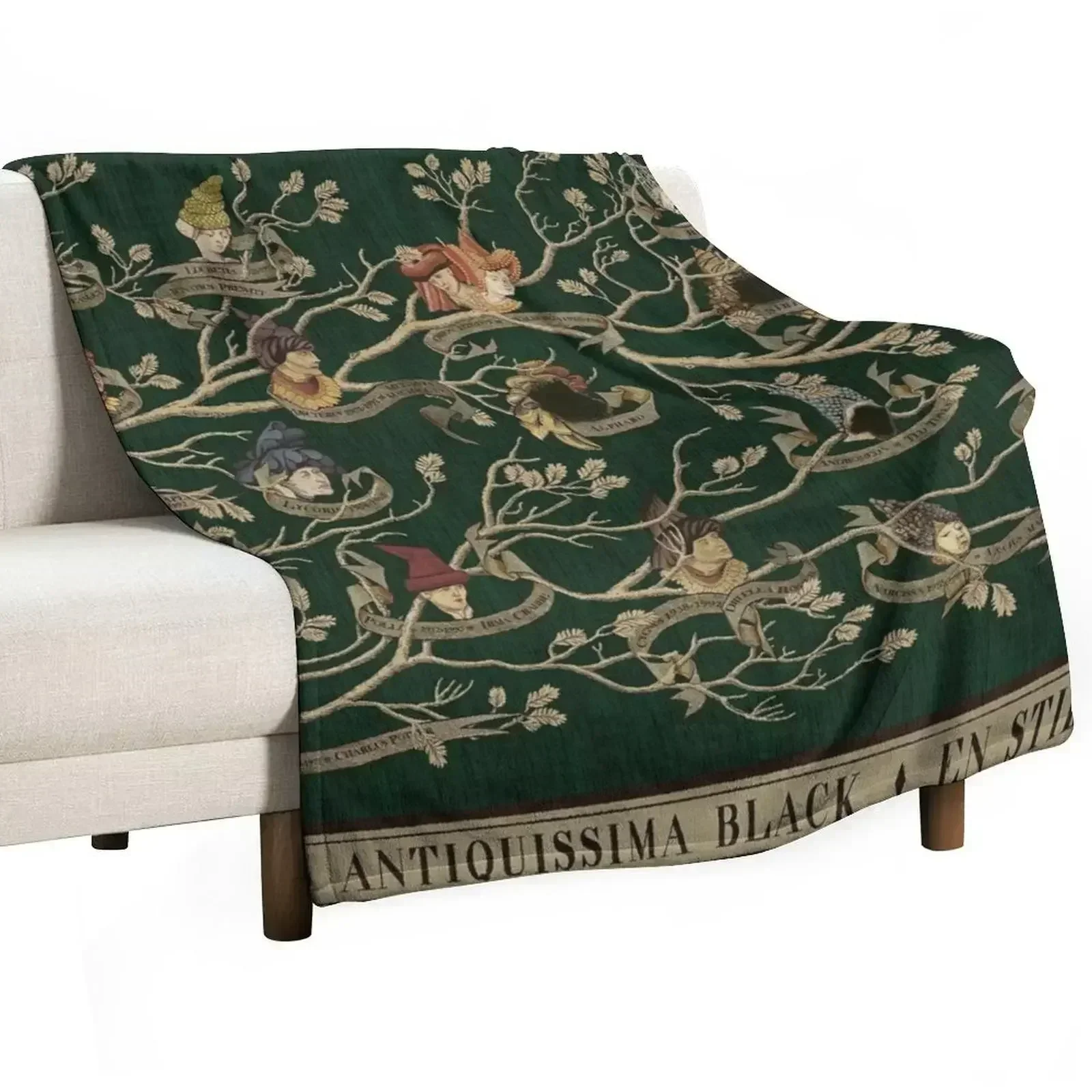 Noble House of Black Family Tree Throw Blanket Camping Soft Beds Personalized Gift Soft Big Flannel For Decorative Sofa Blankets