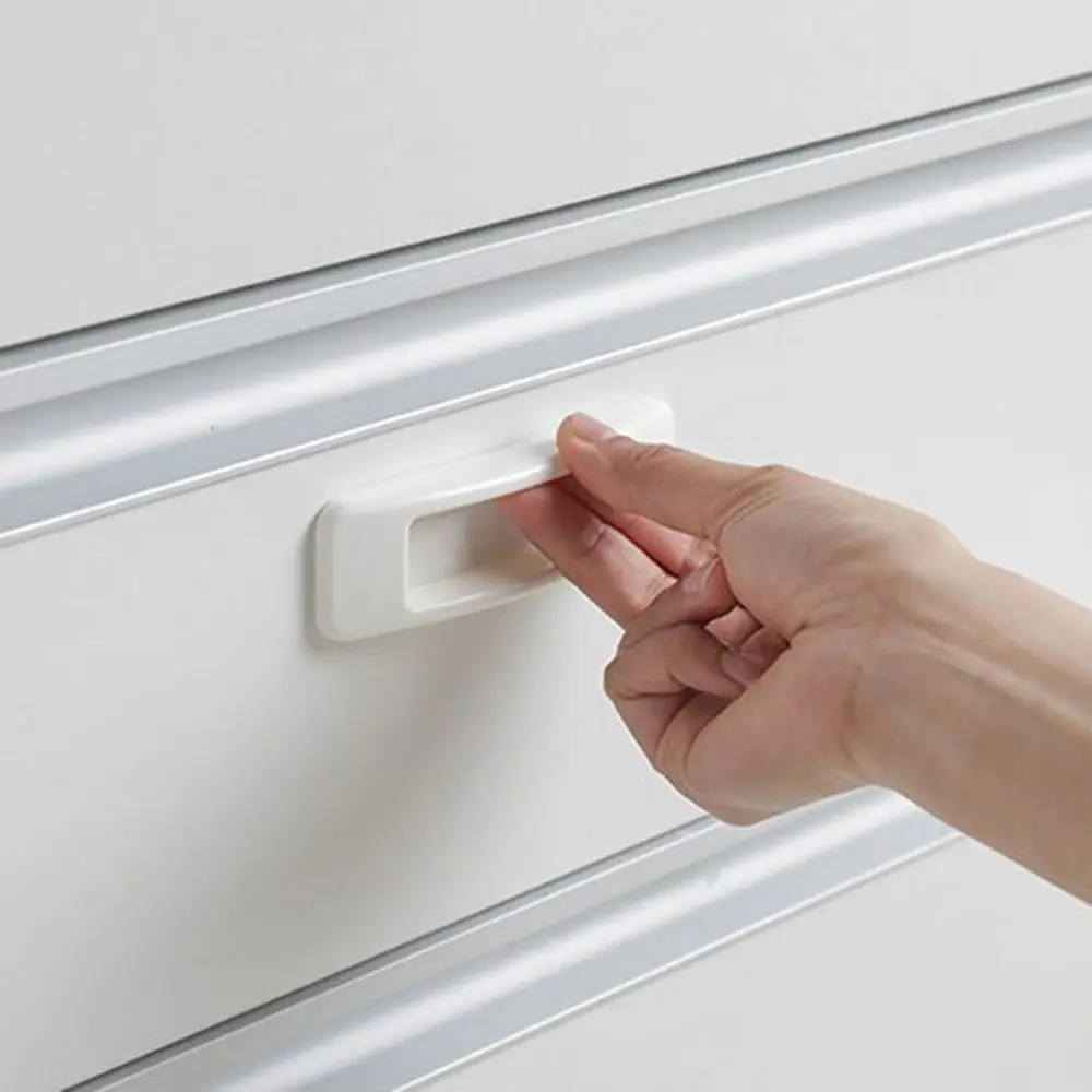 1 Pair Wardrobe Pulls Multi-purpose Pull Handle Door Handles Furniture Knobs Self-adhesive Plastic