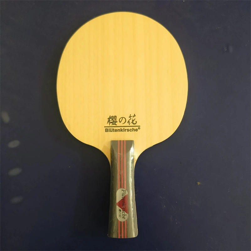 Blutenkirsche Small Handlle Table Tennis Blade 5 Ply Pure Wood Ping Pong Paddle for Entry Level Children Training