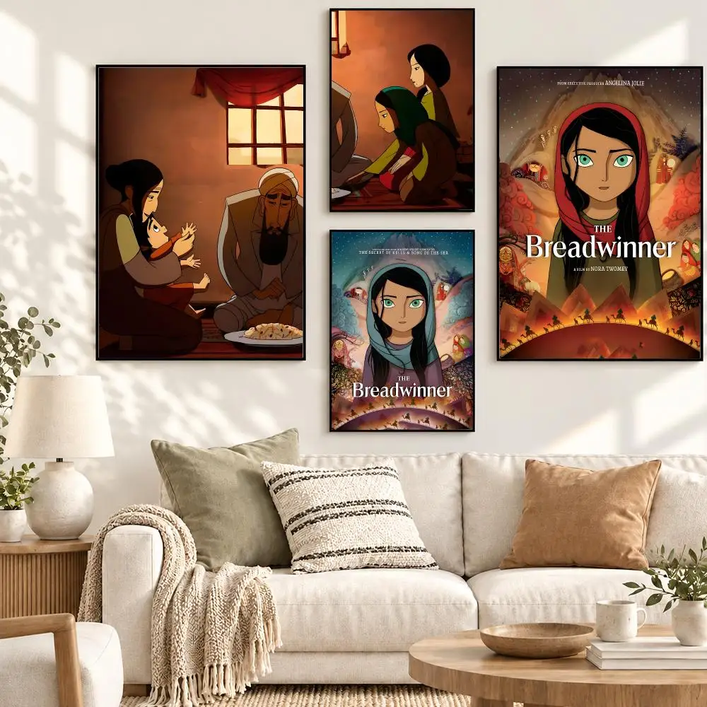 The Breadwinner Animated Afghan Girl Family Drama Movie Poster Decorative art prints for the home, holiday gifts, unframed