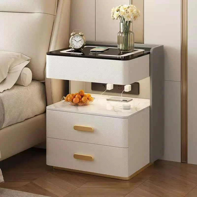 Girls Charger Bedside Table Italian Little Shelving Vintage Night Stand Coffee Secret Comodino Camera Da Letto Furniture Home