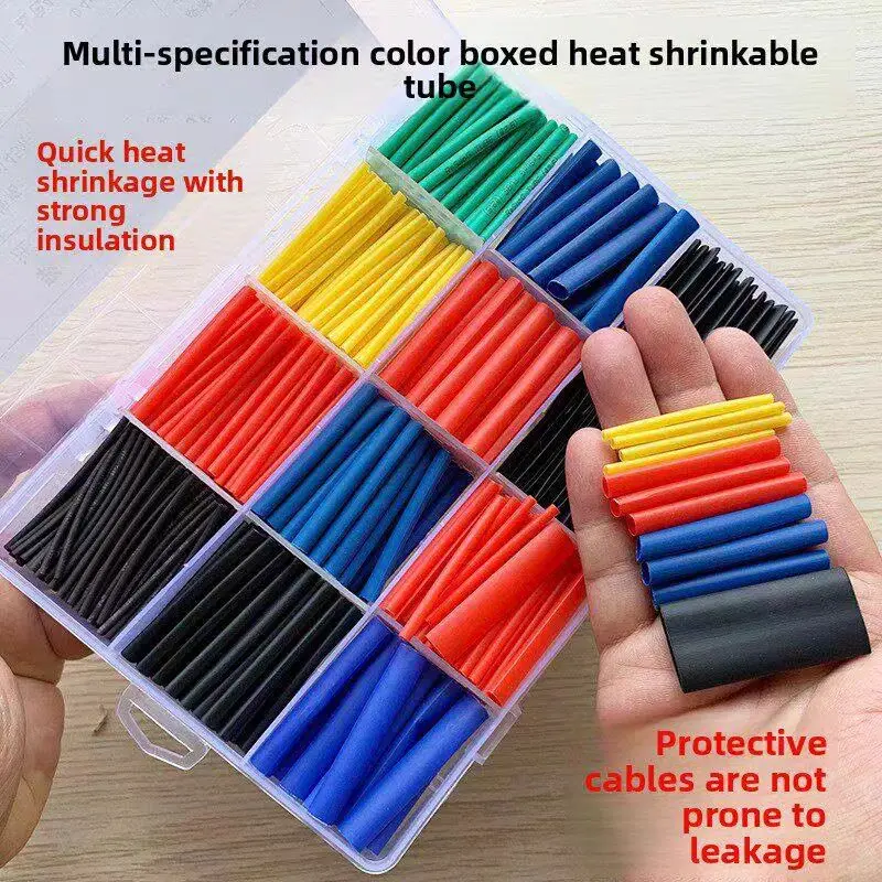 Heat Shrink Tube Kit Thermoresistant Tubing Heat Shrink Wire Wrapping Electrical Connection Cable Insulation Sleeved Protecter