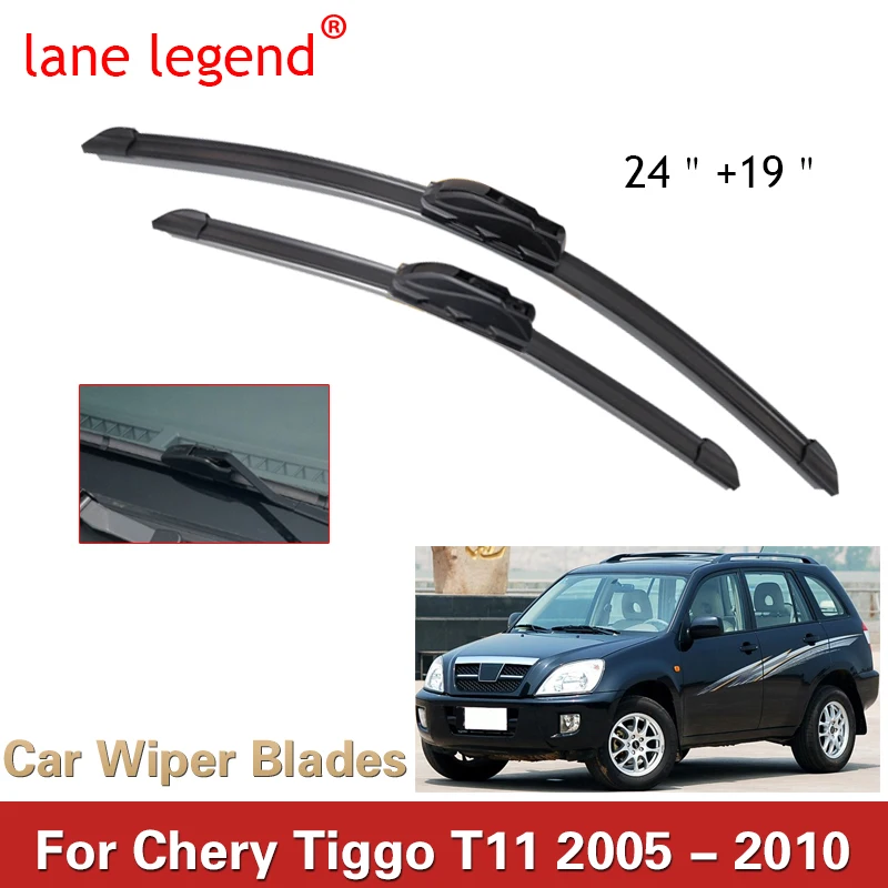 

Car Wiper LHD Front Wiper Blades For Chery Tiggo T11 2005 - 2010 Windshield Windscreen Front Window 24"+19"