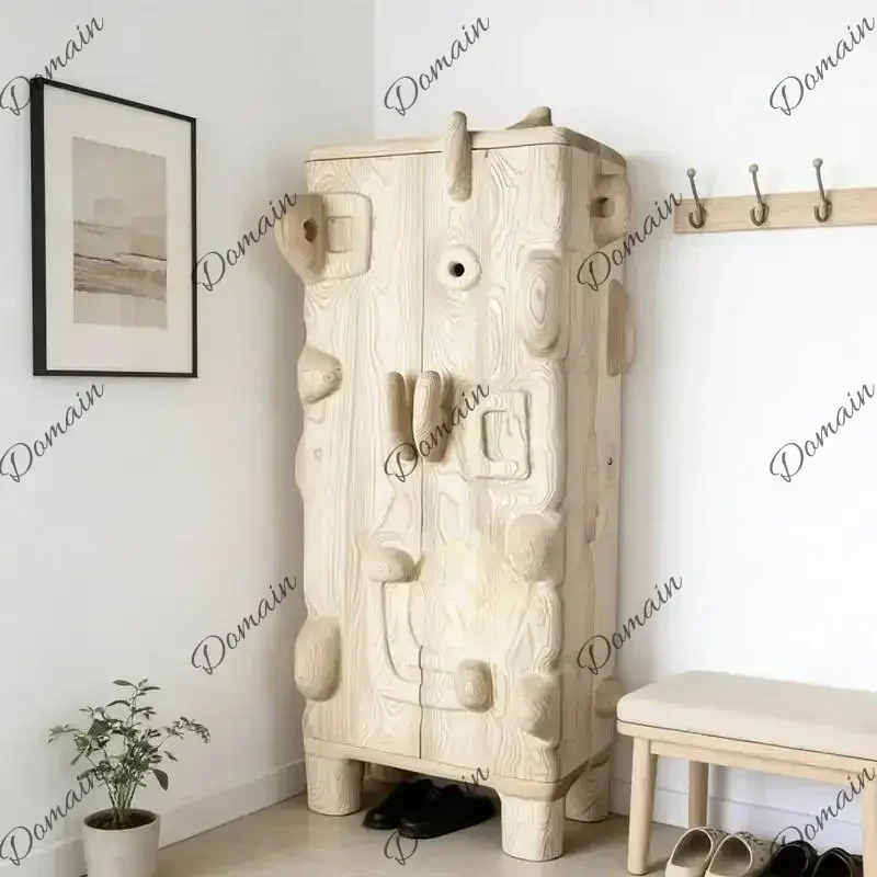 30XY High Dustproof French Vintage Living Room Cabinets Narrow Meuble Rangement Furniture For Home White Wooden Living Room Cabi