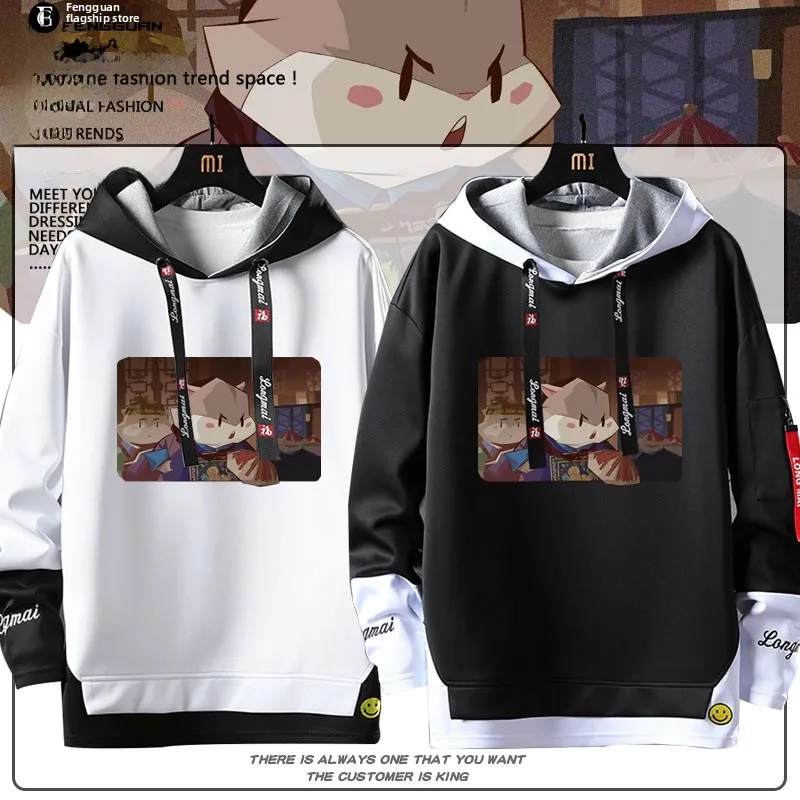 

Толстовка с капюшоном Johny Hamster свободного кроя ex Long Sve, повседневная толстовка из полиэстера, осень-зима, персонаж мультфильма...