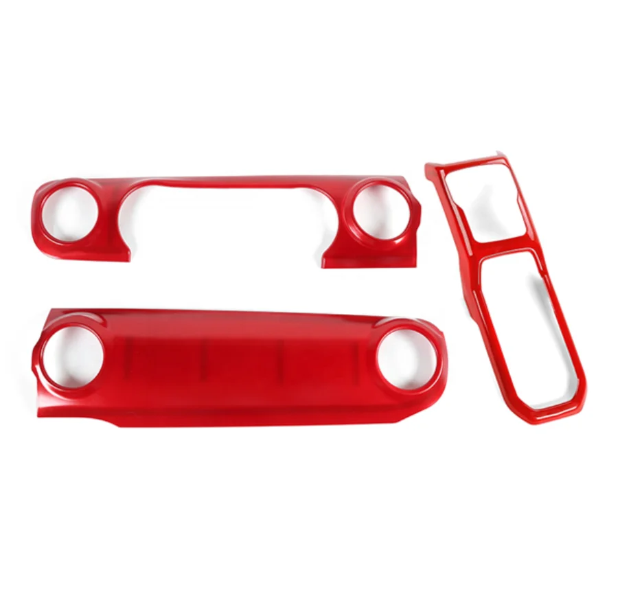 

Красная внутренняя отделка крышки приборной панели центральной консоли для Wrangler JL 2018+