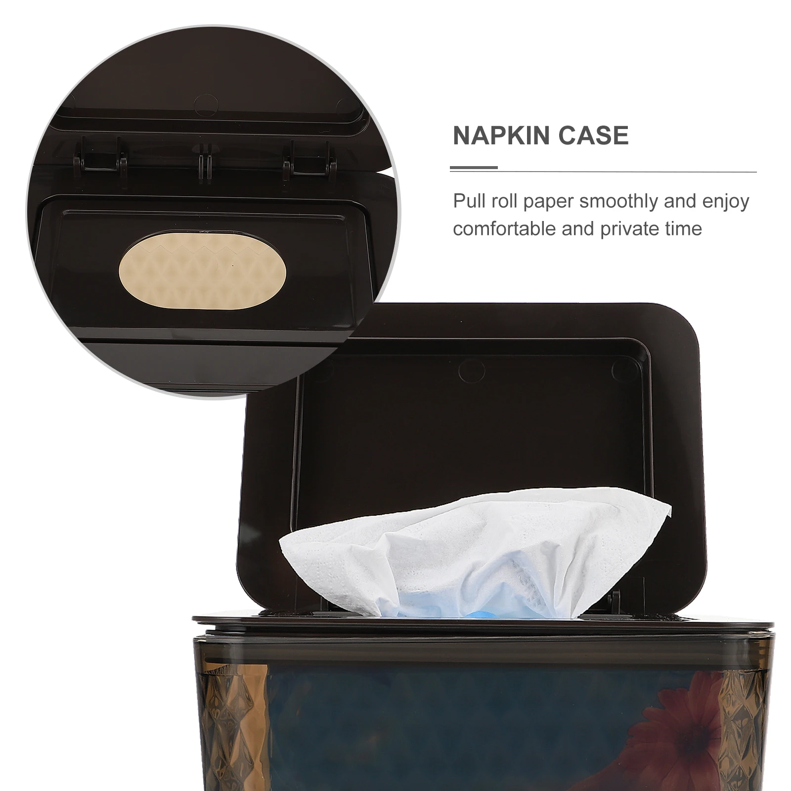 

1pc Tissue Box Waterproof Rotating Buckle Non-Slip Wet Wipes Dispenser Bedroom Bathroom Car Organizer for Napkin