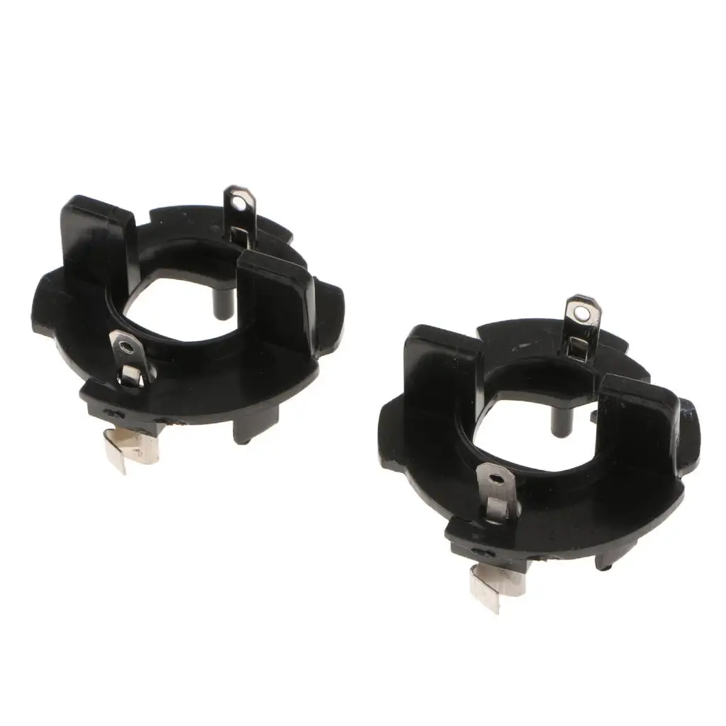 Pair H7 LED Bulb Headlight Holder Adaptor Conversion Kit for VW Golf MK5