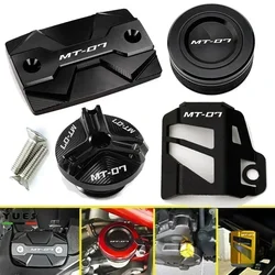 For Yamaha MT07 FZ07 MT-07 2014-2020 2021 2022 2023 Motorcycle Accessories Rear Front Brake Fluid Reservoir Cap oil filler cap