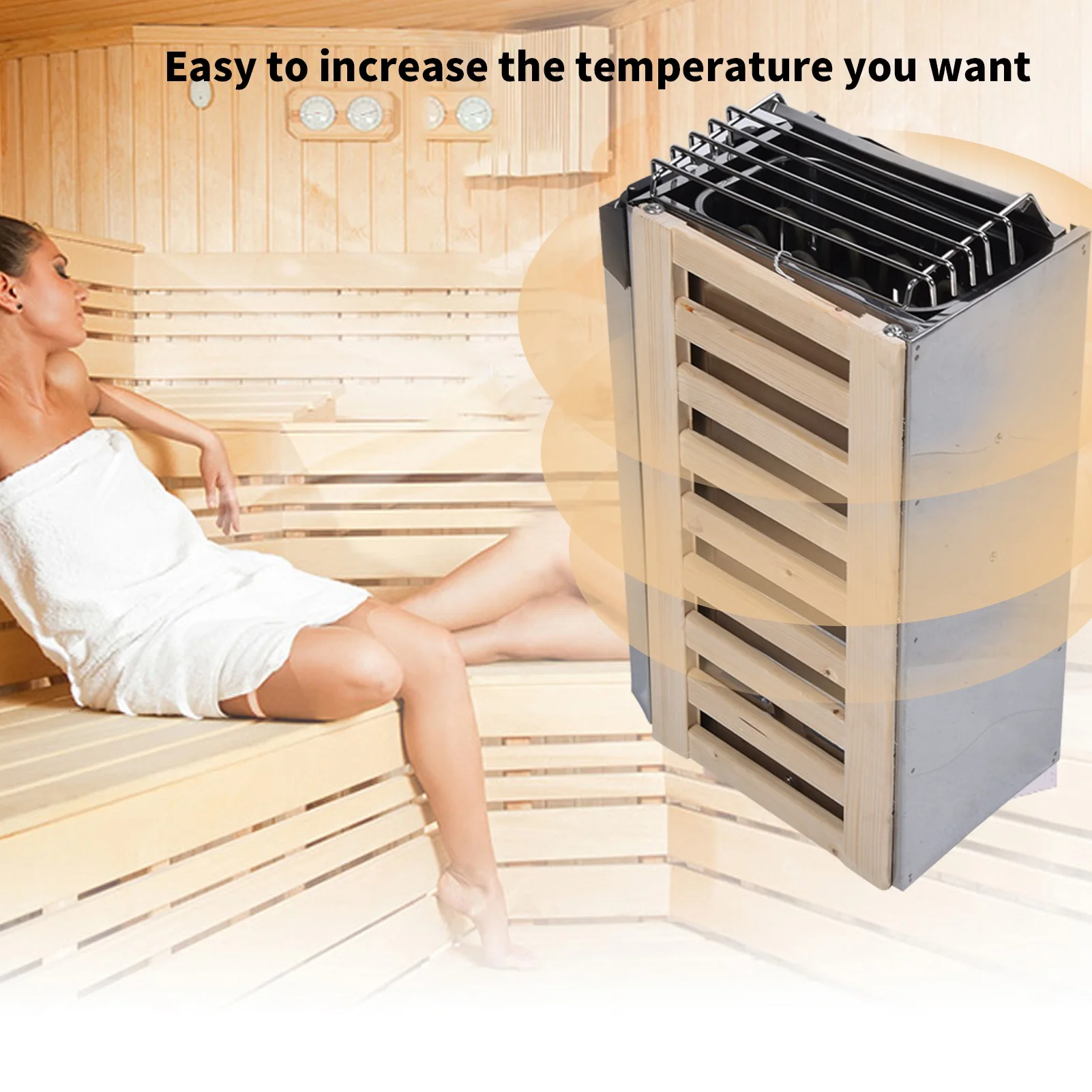 3.6KW Roestvrijstalen Saunakachel Interne Controle Type Verwarming Saunaruimte Apparatuur 230V Saunakachel Saunabenodigdheden Saunakachel