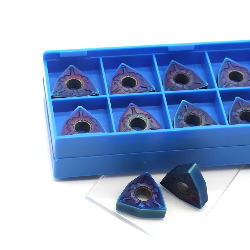 10PCS High Quality WNMG080408 TM Colorful Blue External Turning Tools Carbide Insert WNMG 080408 Metal Lathe Tools Inserts