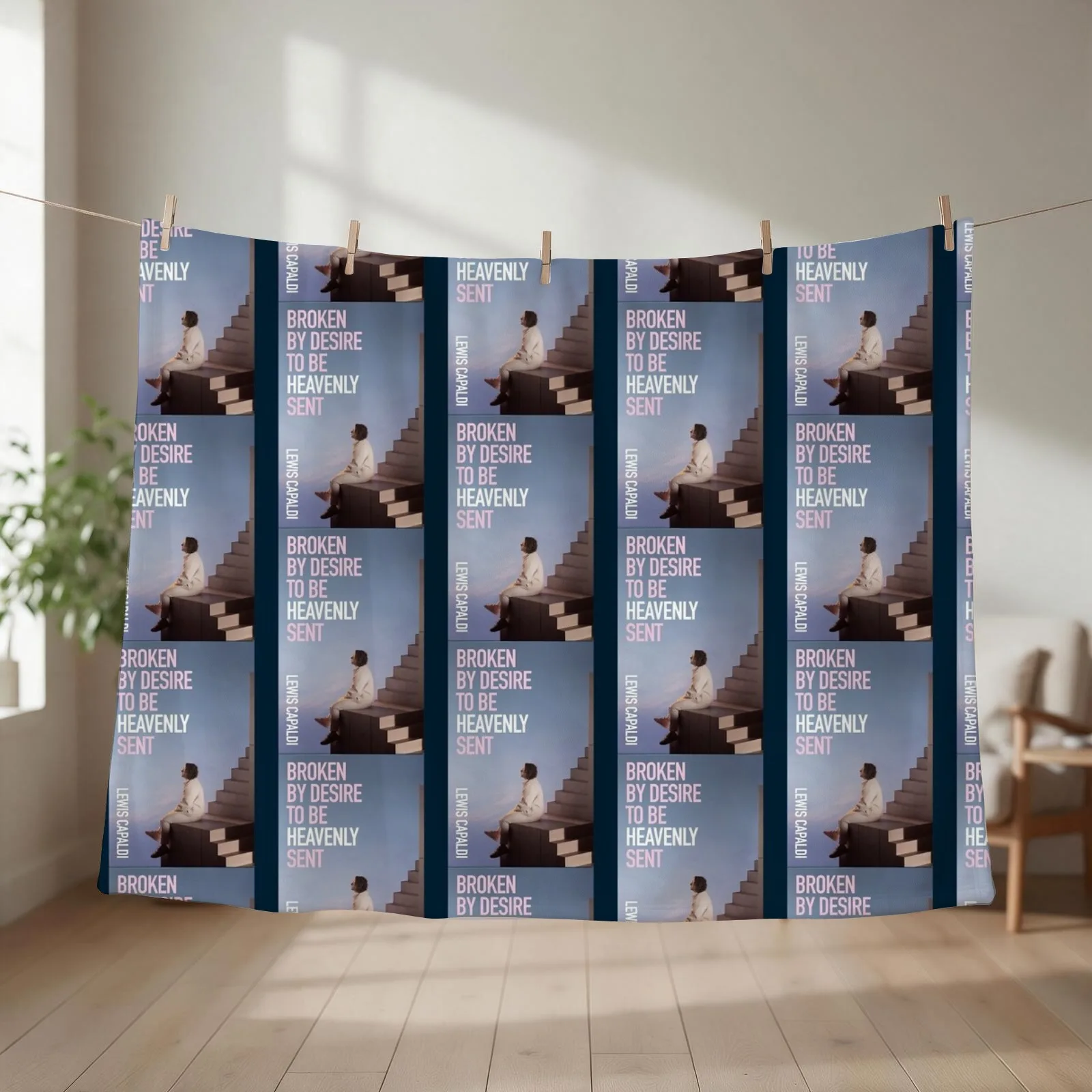 Lewis Capaldi Broken Desire Throw Blanket couch cozy soft plush fuzzy picnic outdoor blanket