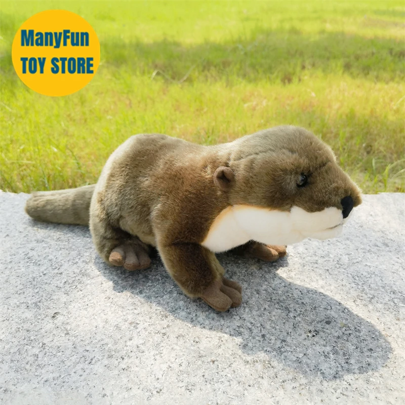 Otter High Fidelity Anime Cute Bank Beaver Plushie Lutra Lutra Plush Toys Lifelike Animals Simulation Stuffed Doll Toy Gifts