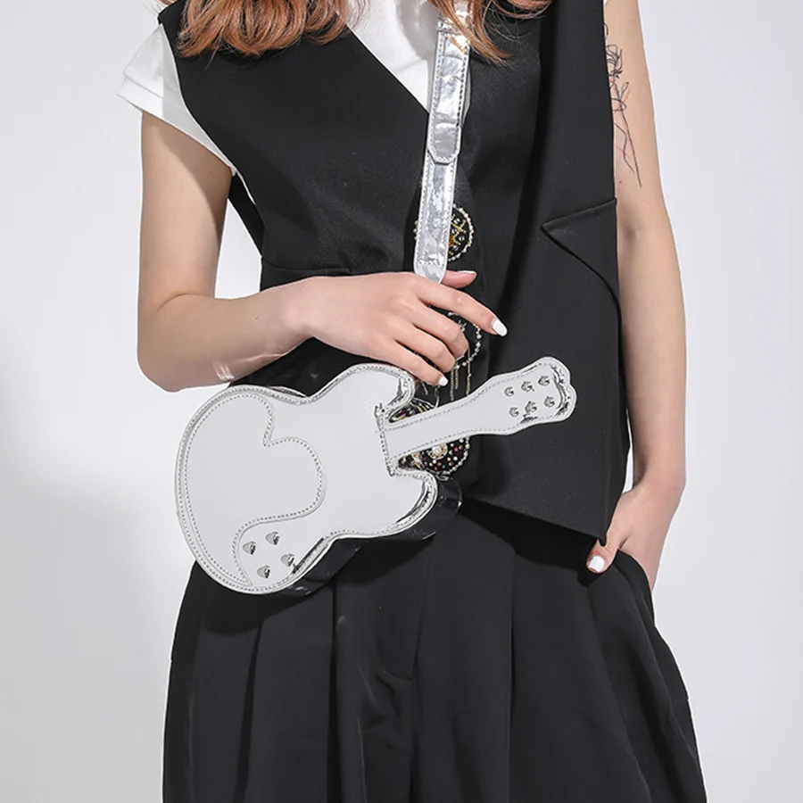 

Креативная женская сумка-кроссбоди в форме скрипки из искусственной кожи, маленький рюкзак для женщин, роскошный дизайн, модная женская сумка через плечо с декоративной строчкой
