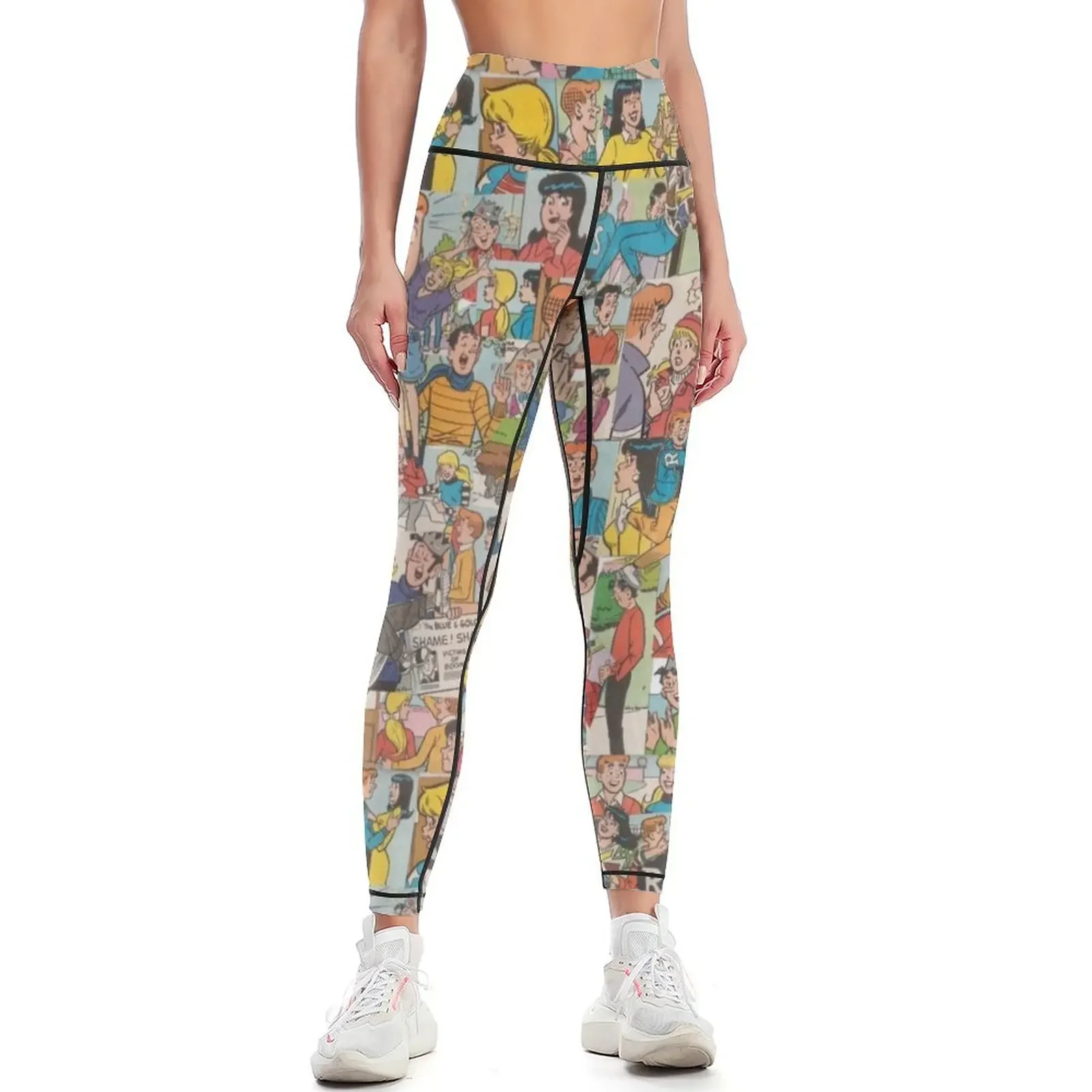 Archie Comics Collage #2 Leggings Women's sports pants Legging sexy woman gym wear Womens Leggings