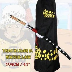 Trafalgar D. 1:1 Espada de Ley de Agua Zoro, Katana, Cosplay de Anime japonés, espada samurái Shusui Enma Kitetsu, cinturón de soporte de espada de juguete gratis