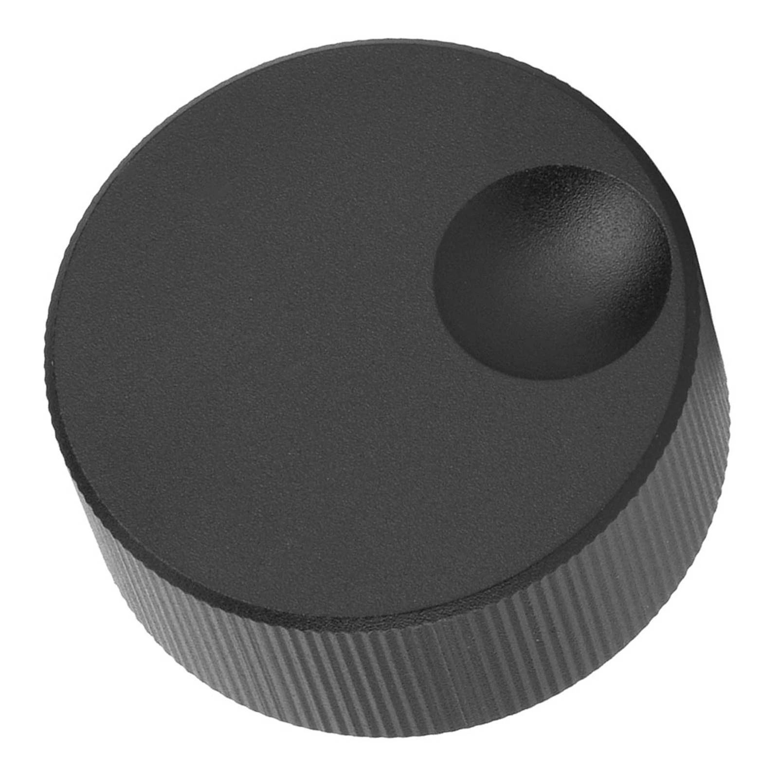 Manopola di controllo del volume in alluminio satinato nero 32x13 mm per potenziometro da 6 mm - Materiale in alluminio con manopola del potenziometro