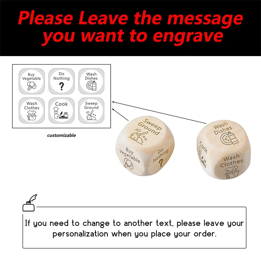 Housework Decider Dice Funny Retirement Gifts Ideas for Couples Him Her Perfect Birthday Christmas Present for Family Mom Dad