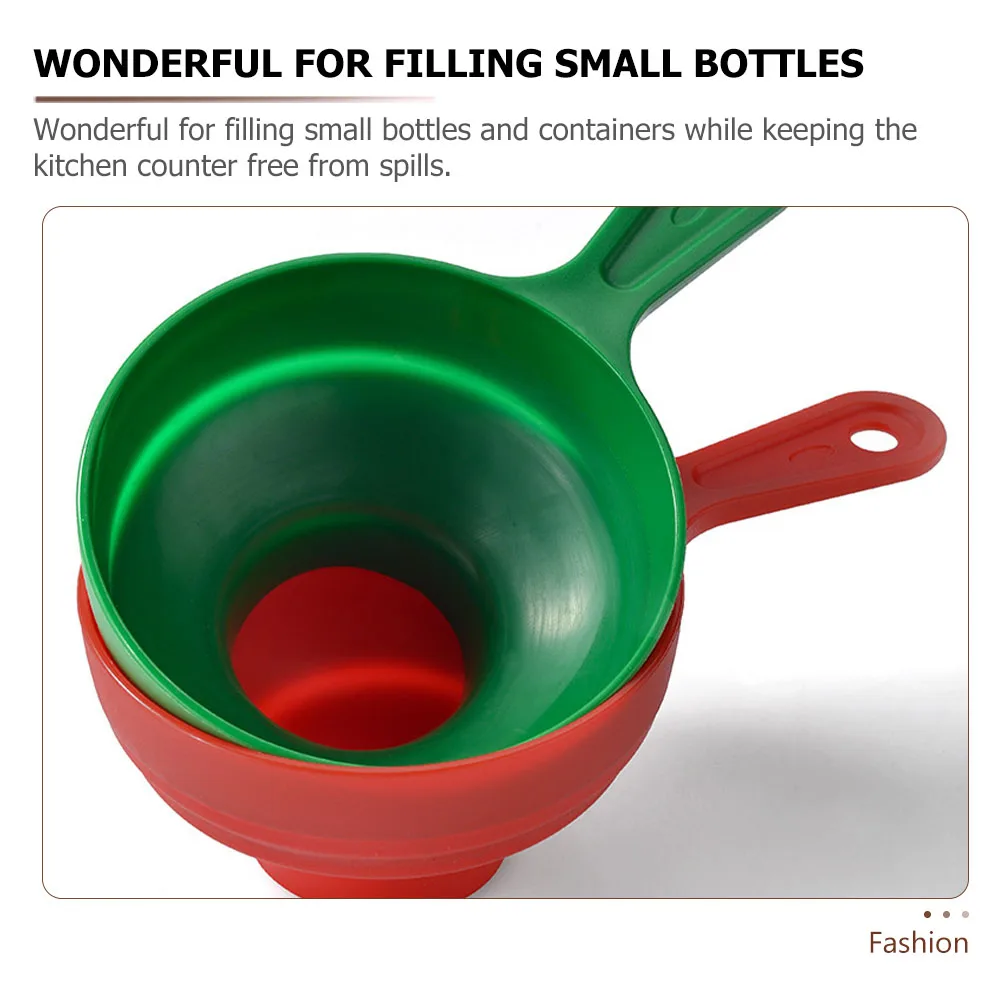

2 Pcs Jam Funnel Funnels for Filling Bottles Wide Mouth Cooking Oil Big Versatile
