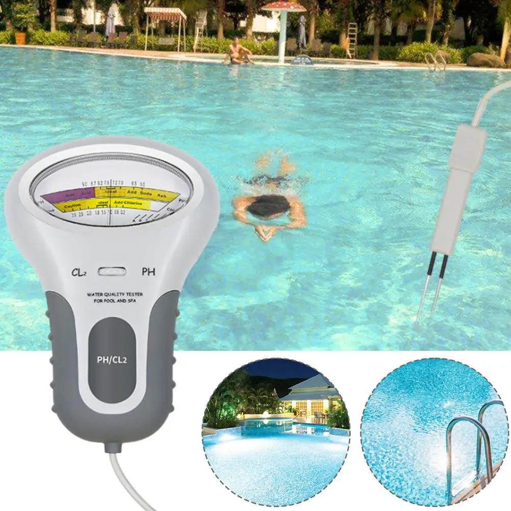 

PC‑102 CL2 Chlorine & PH Tester Swimming Pool Spa Water Analyzer Probe With Quality G8W9