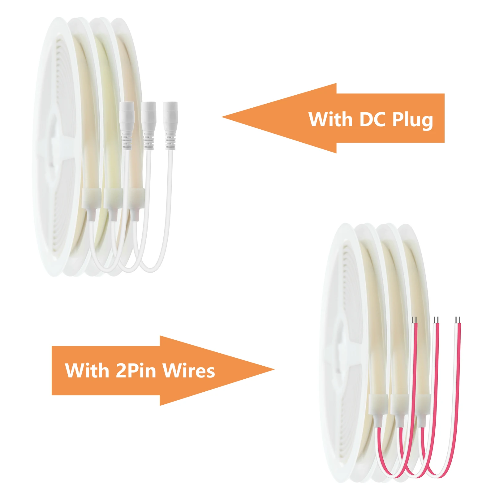 COB LED قطاع 12 فولت 24 فولت مقاوم للماء 320 المصابيح/م 0.5 متر 5 متر 10 متر 15 متر 20 متر طبيعي دافئ أبيض شريط لاصق مرن إضاءة داخلية وخارجية #3