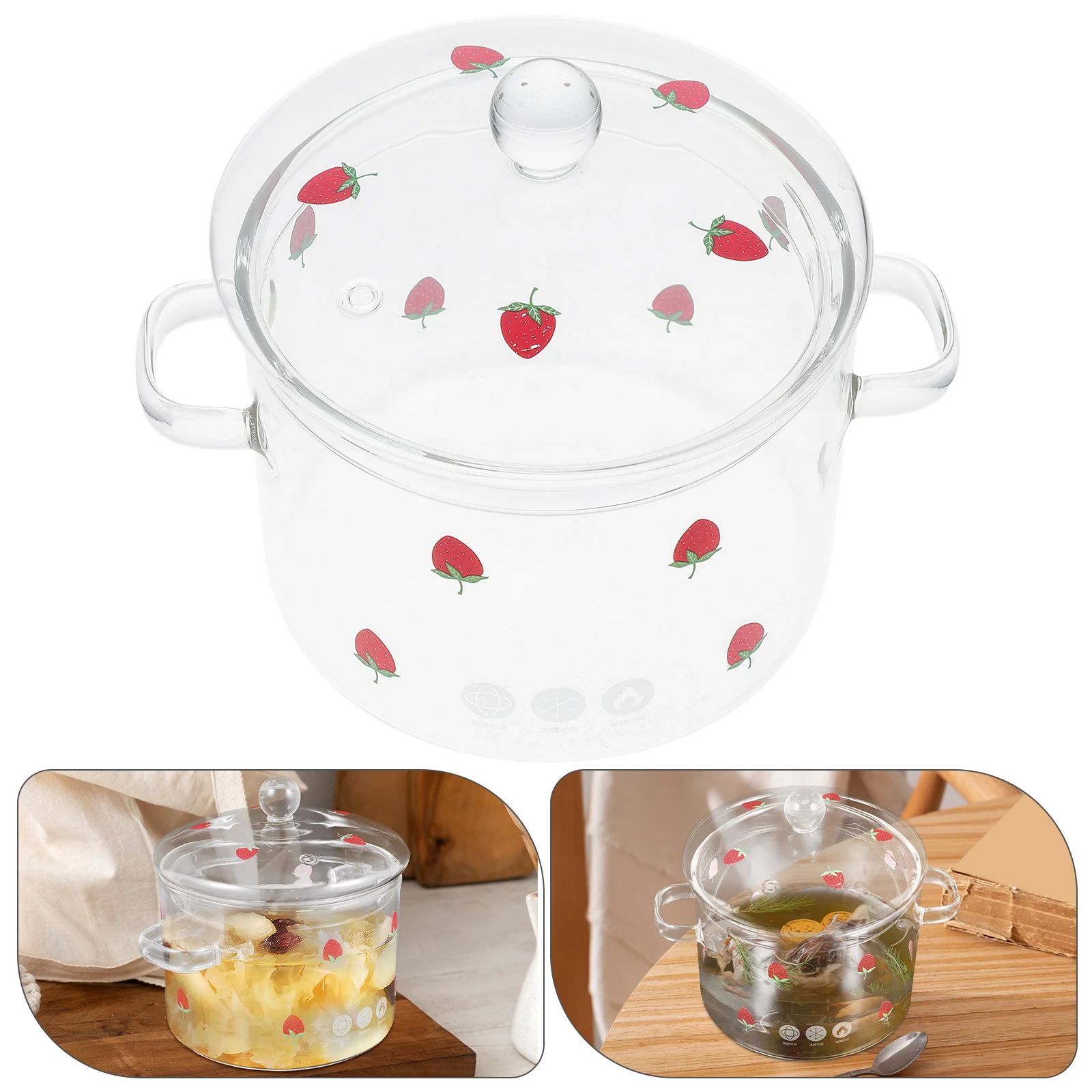 

Clear Glass Pots for Cooking Simmer Stove Butter Warmer Saucepan Boiling Melting