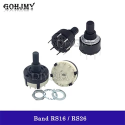 RS16 RS26 Selectable Band Rotary Channel Selector Switch Single Deck Rotary Switch Band Selector 1P12T 2P6T 3P4T 4P3T