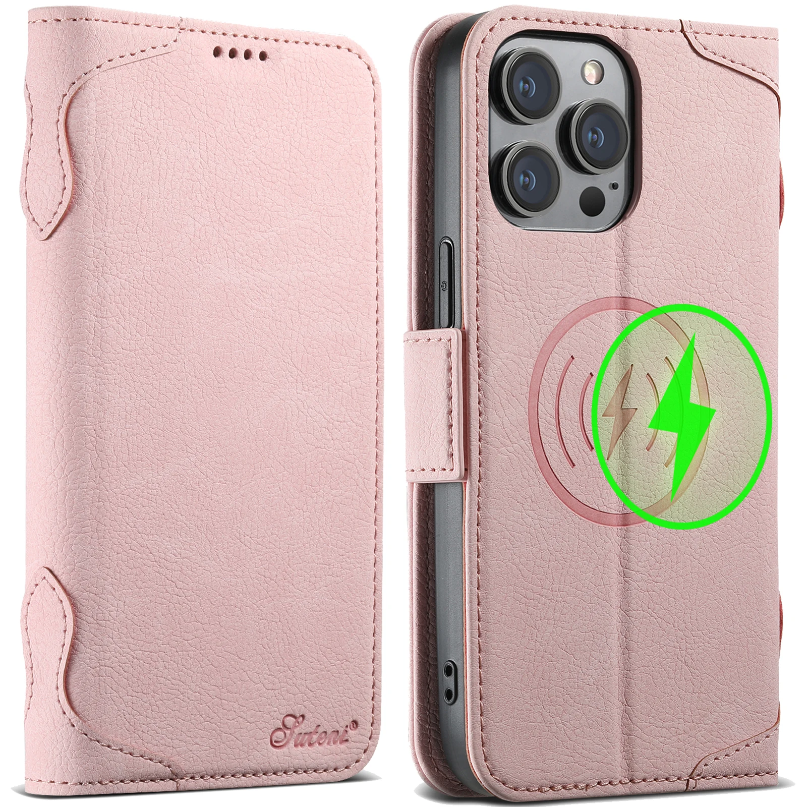 Kartenhalter-Brieftasche Flip-Cover Handyhülle Kompatibel mit Magnetischem Kabellosen Laden für iPhone 18 Pro Max 17 Air 16 Plus 15 14 – Detail 30