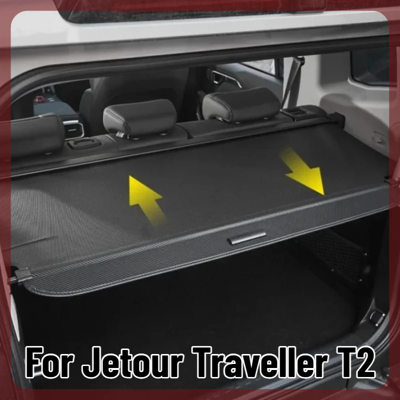 For Jetour Traveller T2 2023-2025 Trunk Partition Panel Privacy Cargo Curtain Anti-Dust Car Interior Mod Styling Accessories