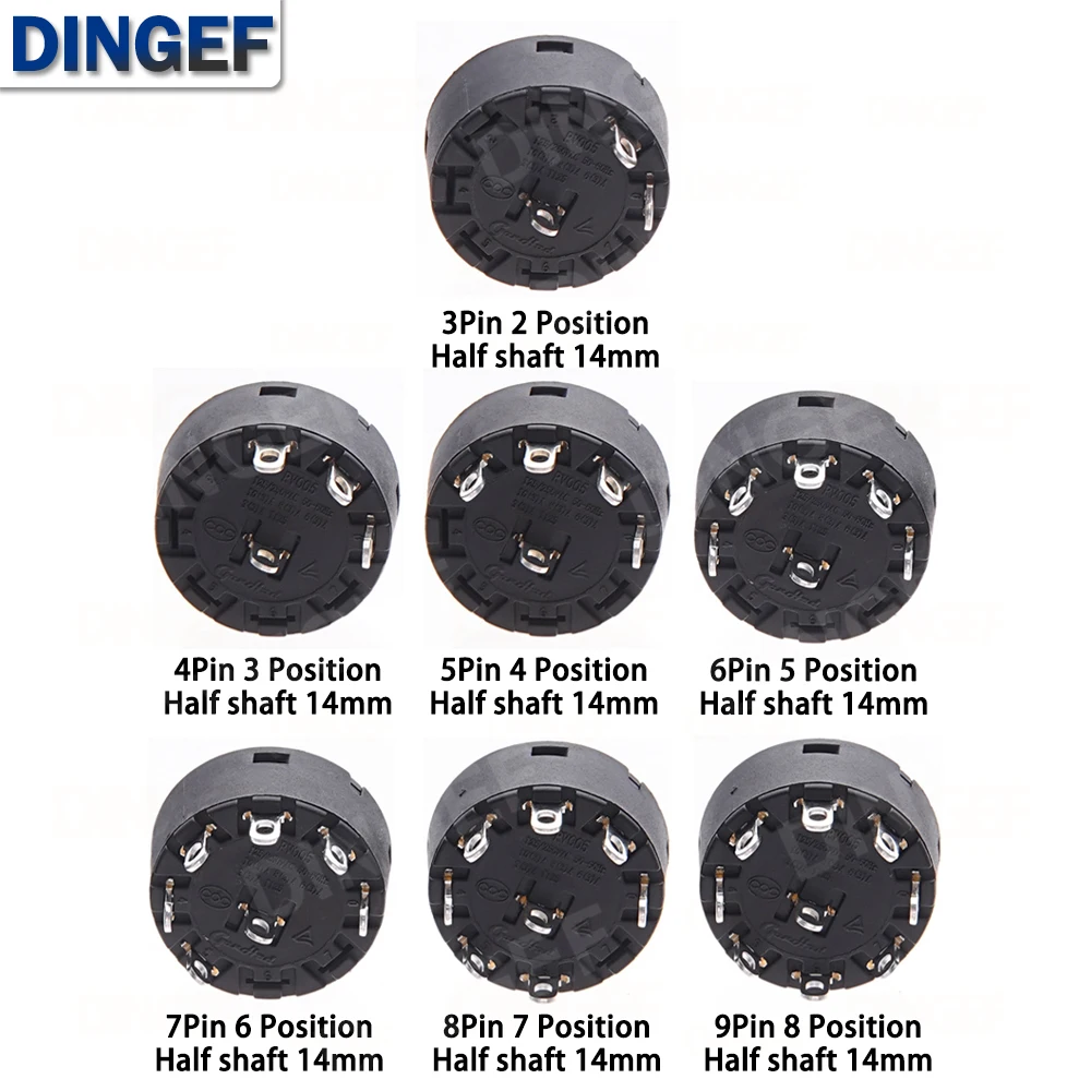 Knob Switch 6A 2/3/5/6/7/8 Position Rotary Switch Electric Oven Power Switch 3/4/6/7/8/9Pin Heater Temperature Control Switch image 6