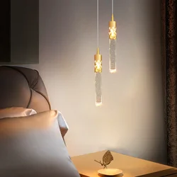 Modern Led Crystal Pendant Lighting for Bedroom Bedside Bathroom Entrance Lustres Ceiling Hanging Lamp Decoration Lights Nordic