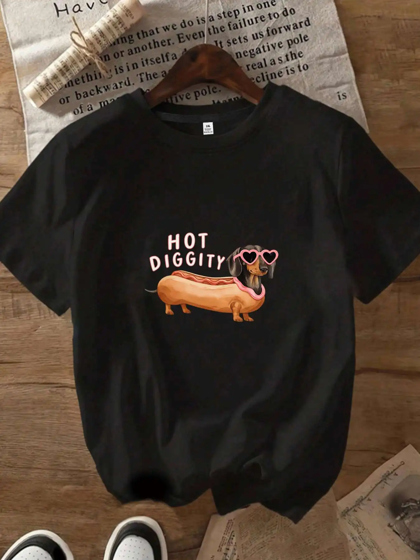 

【1143498】Женская футболка больших размеров с круглым вырезом и короткими рукавами, эластичными полурукавами и модными принтами