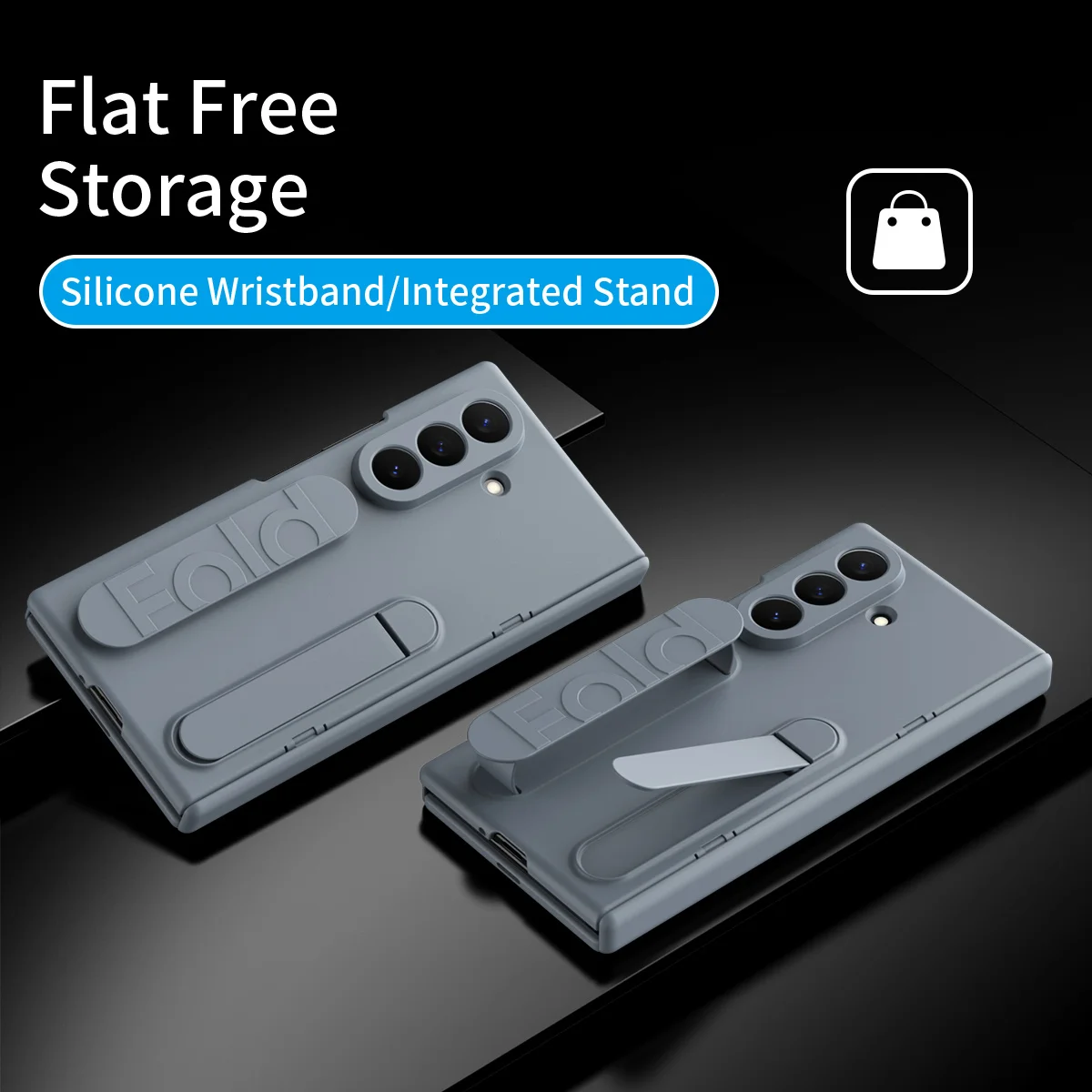 

Phone Case For Samsung Galaxy Z TriFold Wristband Bracket Front Protection Film PC Hard Shell Protection Hinge Back Cover