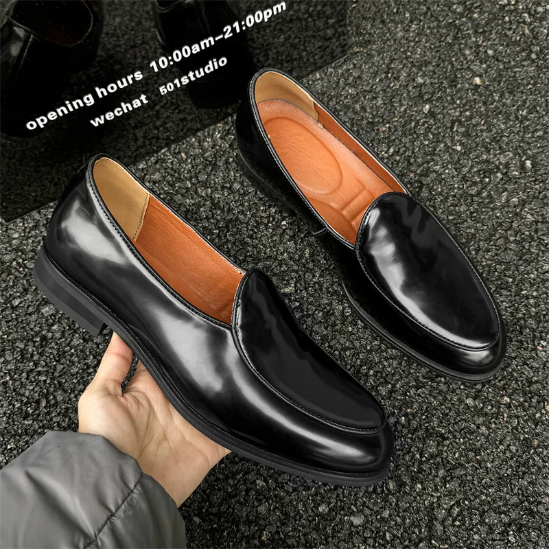 

Classic Loafers Wedding Men Shoes Fashion Driving Shoes Business Casual Party Daily Versatile Simple Classic Dress Shoes 38-46