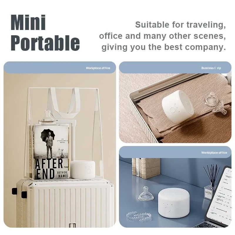 ミニ義歯クリーナー電気高周波充電式口腔器具食品グレードの安全洗浄機ポータブルフロス