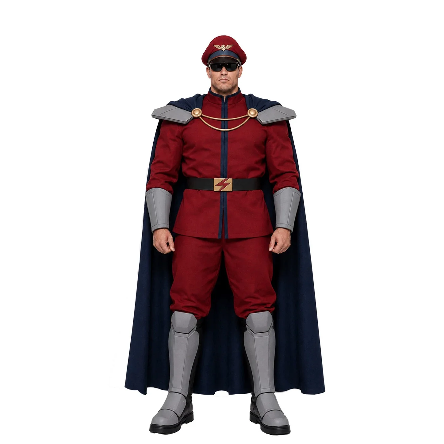 Game Street Fighter M.Bison Vega Complete M.Bison Cosplay Outfit With Cloak Adukt Men Halloween Christmas Cosplay Costume view 2