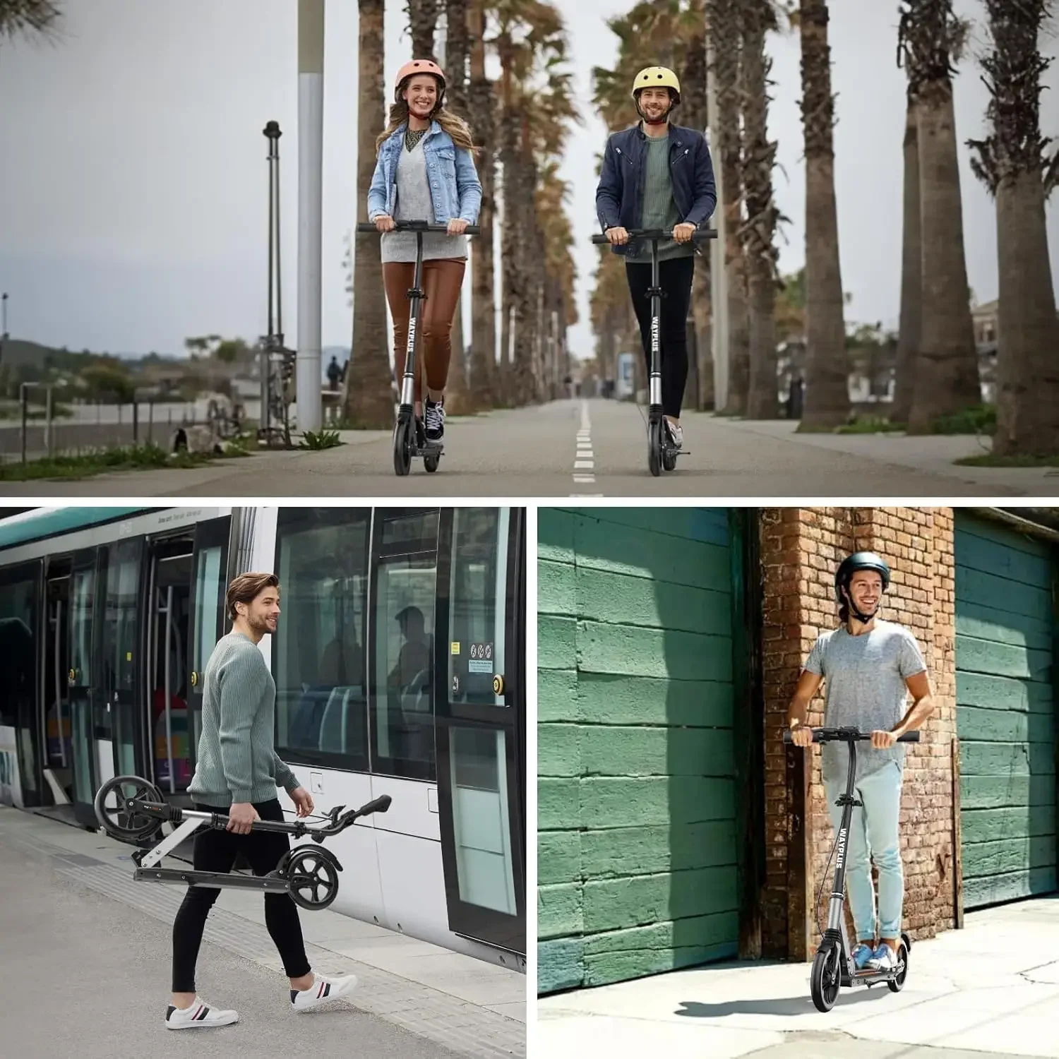 Minimalist Kick Scooter For Ages 6+,Kid, Teens & Adults. Max Load 240 LBS. Foldable, High Quality
