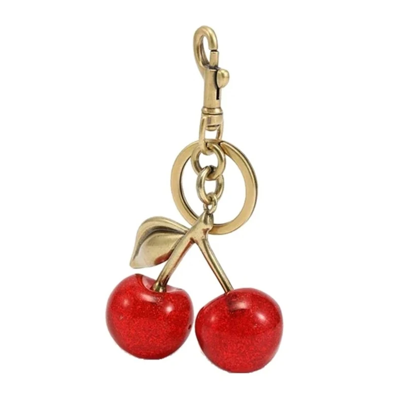 Trendy Cherry Charm Accessory For Women's Bag or Keychain Pendant Cherry Adornment Individualized Bag Decoration for Women