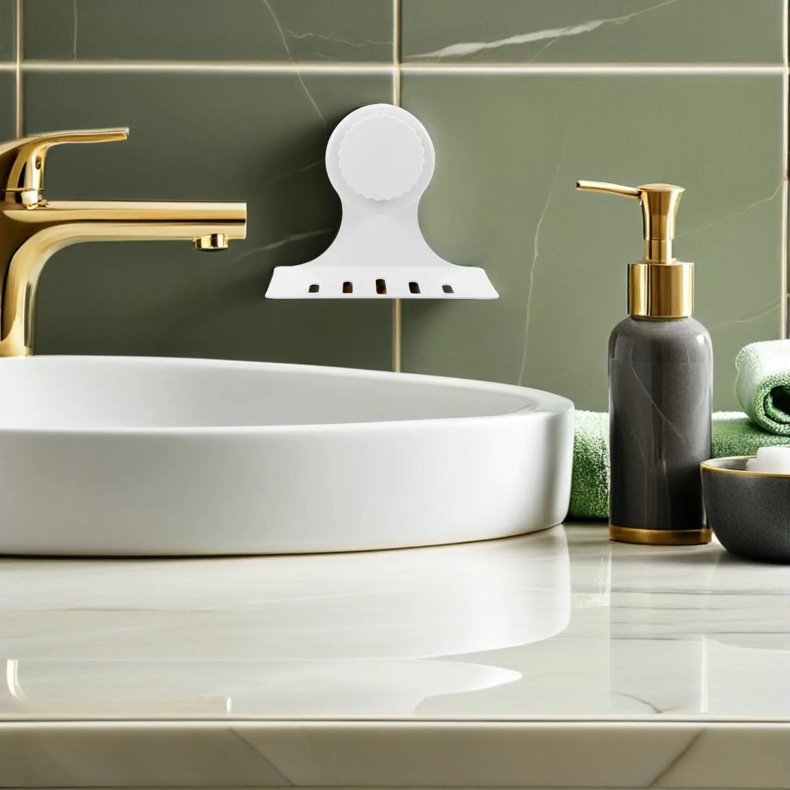 

Waterproof Wall Mounted Soap Dish with Suction Cup for Shower Bathroom Sink Bathtub Mirror Tile Glass Self Draining Soap Holder