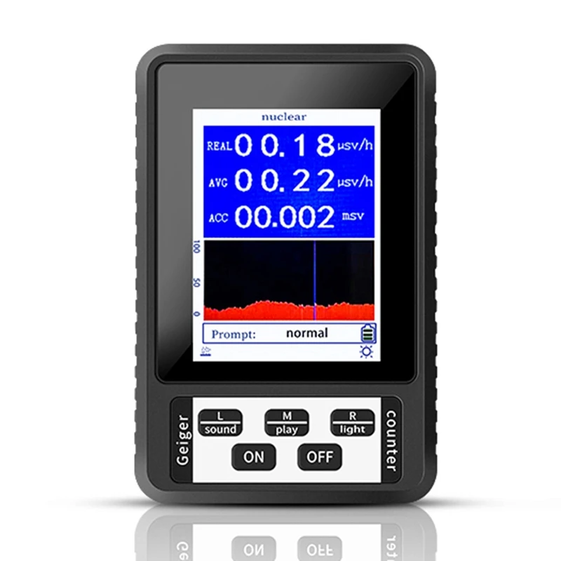 

1 Piece Geiger Counter X-Ray Detector Real-Time Mean Cumulative Dose Modes Radioactive Tester (Black)